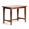 Solid wood dining table with crafted legs 120 x 60 x 75cm walnut finish