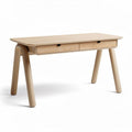 Wooden desk with two drawers and rounded legs for home office use 120 x 60 x 75cm